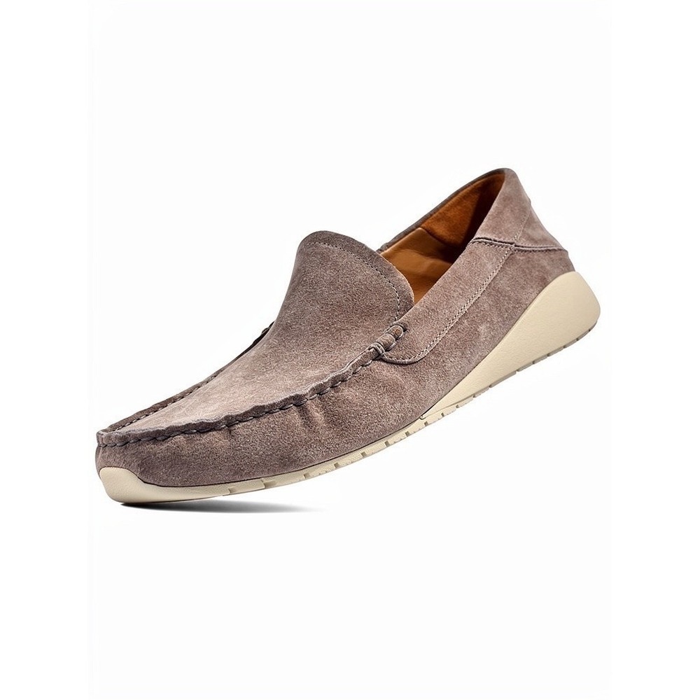 OLUKAU Men's Ka'a Leather Suede Loafers SIZE 14 Gray‎ BRAND NEW
